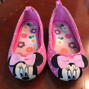 Minnie Mouse Pinks Polkadot Flats Infant Size 7